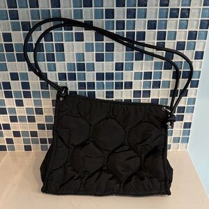 Black Quilted Crossbody Shoulder Bag